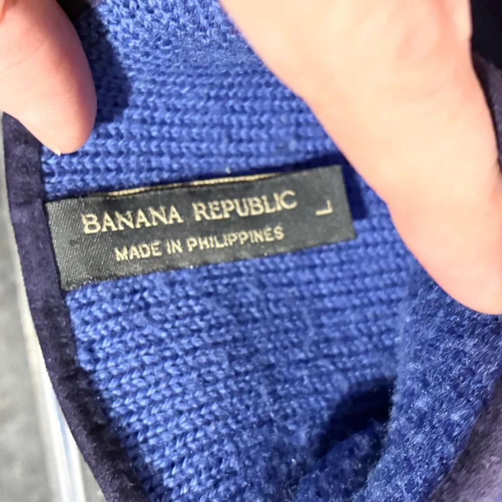 Y2K Banana Republic Sheepskin Suede Merino Wool Gloves Vintage Blue Men’s L